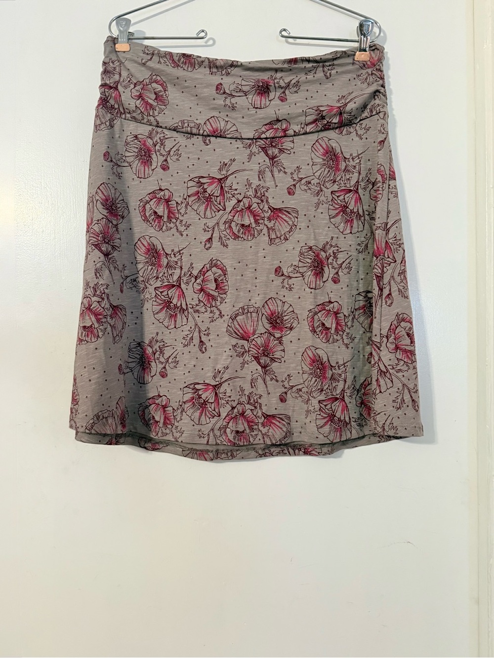 Toad&Co Chaka Multi-Color Floral A-Line Skirt Sz M Organic Cotton Blend